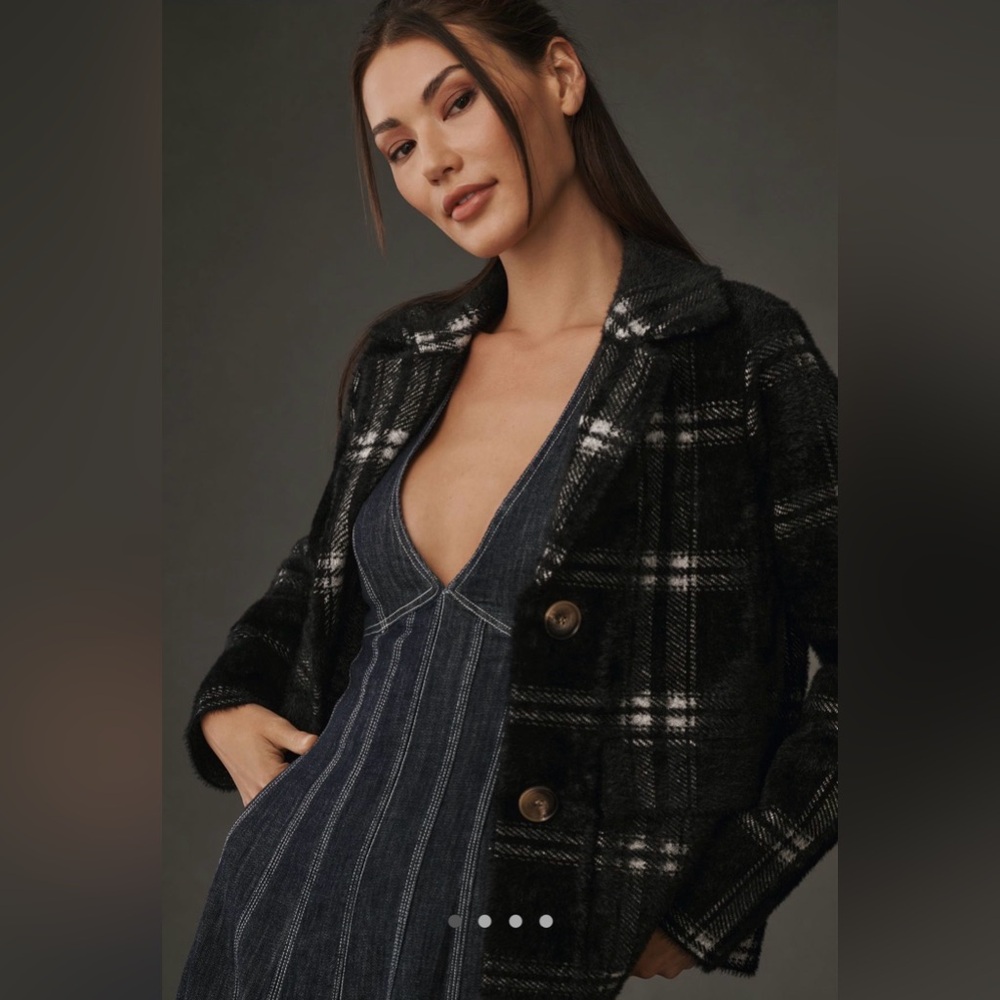 NVLT Knit Plaid Coatigan - Like New!
